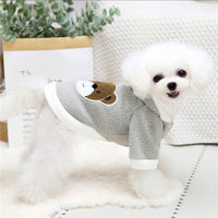 HKM-6277437 Thickened Cashmere Hooded Sweater for Small and Medium Dogs and Cats - Cartoon Bear Design