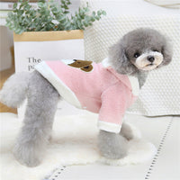 HKM-6277437 Thickened Cashmere Hooded Sweater for Small and Medium Dogs and Cats - Cartoon Bear Design