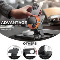HKM-627859 3-in-1 Wireless Charging Station for Multiple Devices - Fast Charging Stand with Foldable Design