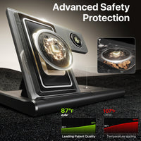 HKM-627859 3-in-1 Wireless Charging Station for Multiple Devices - Fast Charging Stand with Foldable Design