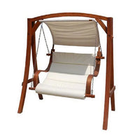 HKM-627859 Adjustable Eco-Friendly Wooden Patio Swing with Ropes