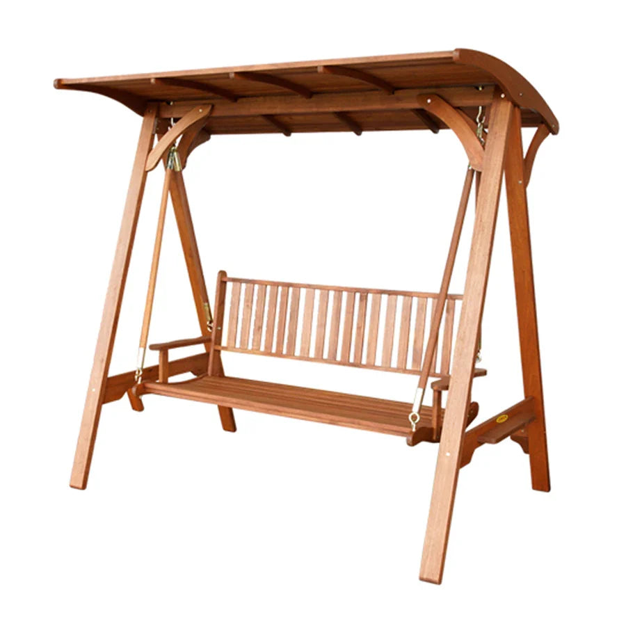 HKM-627859 Adjustable Eco-Friendly Wooden Patio Swing with Ropes