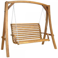 HKM-627859 Adjustable Eco-Friendly Wooden Patio Swing with Ropes