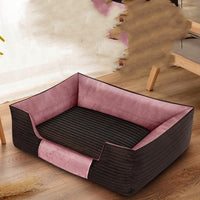 HKM-6279229 Removable Medium Dog Mattress with Super Soft Plush and Corduroy Fabric