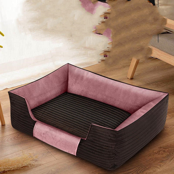 HKM-6279229 Removable Medium Dog Mattress with Super Soft Plush and Corduroy Fabric