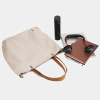 HKM-628051 Stylish Canvas Tote Handbag for Women - Versatile Sling Bag with Simple Design