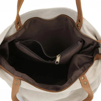 HKM-628051 Stylish Canvas Tote Handbag for Women - Versatile Sling Bag with Simple Design
