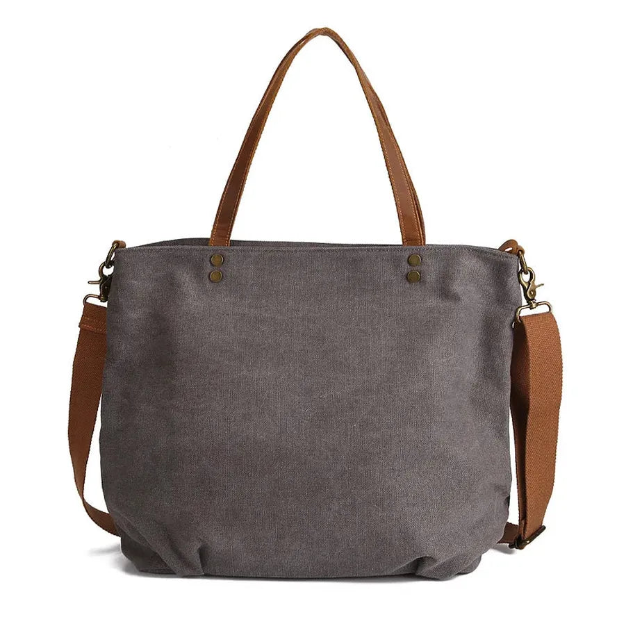 HKM-628051 Stylish Canvas Tote Handbag for Women - Versatile Sling Bag with Simple Design