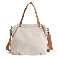 HKM-628051 Stylish Canvas Tote Handbag for Women - Versatile Sling Bag with Simple Design