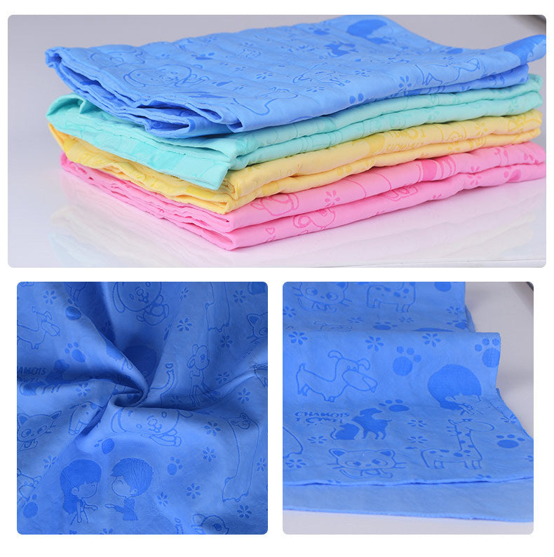 HKM-6280637 Ultra-Soft Absorbent Deerskin Towel for Pets - Ideal for Bathing and Cleaning