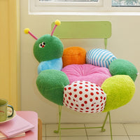 HKM-6281021 Four Seasons Cat Nest Removable & Washable Pet Sofa Bed - Colorful Bugs Design, Flannel & Woven Fabric, Size L68xW64xH30cm