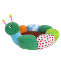 HKM-6281021 Four Seasons Cat Nest Removable & Washable Pet Sofa Bed - Colorful Bugs Design, Flannel & Woven Fabric, Size L68xW64xH30cm