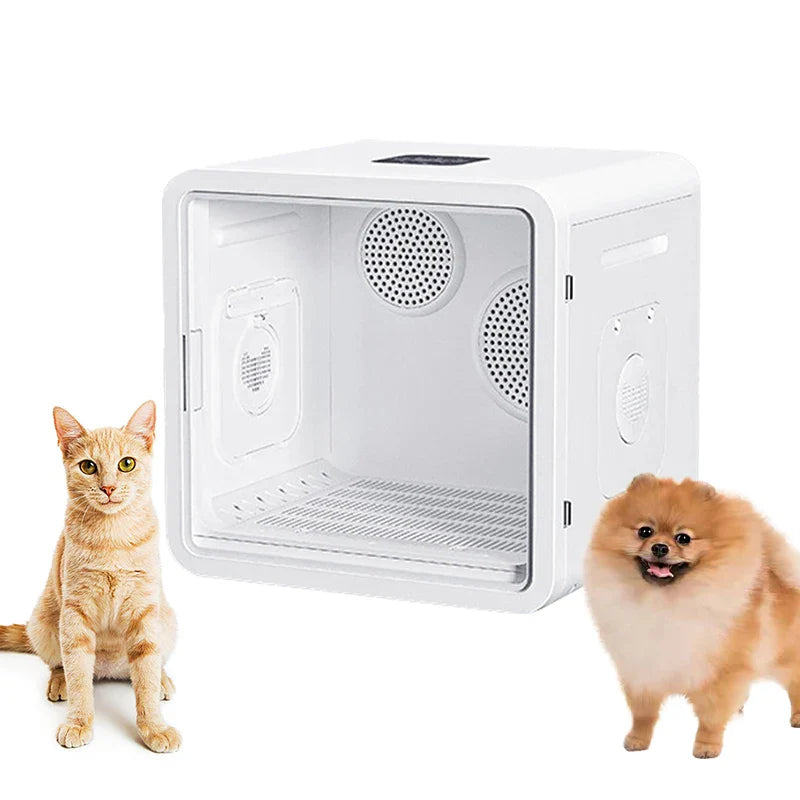 HKM-628243 Automatic Eco-Friendly Pet Dryer Box with Smart Temperature Control for Small Dogs and Cats 360° Hair Drying