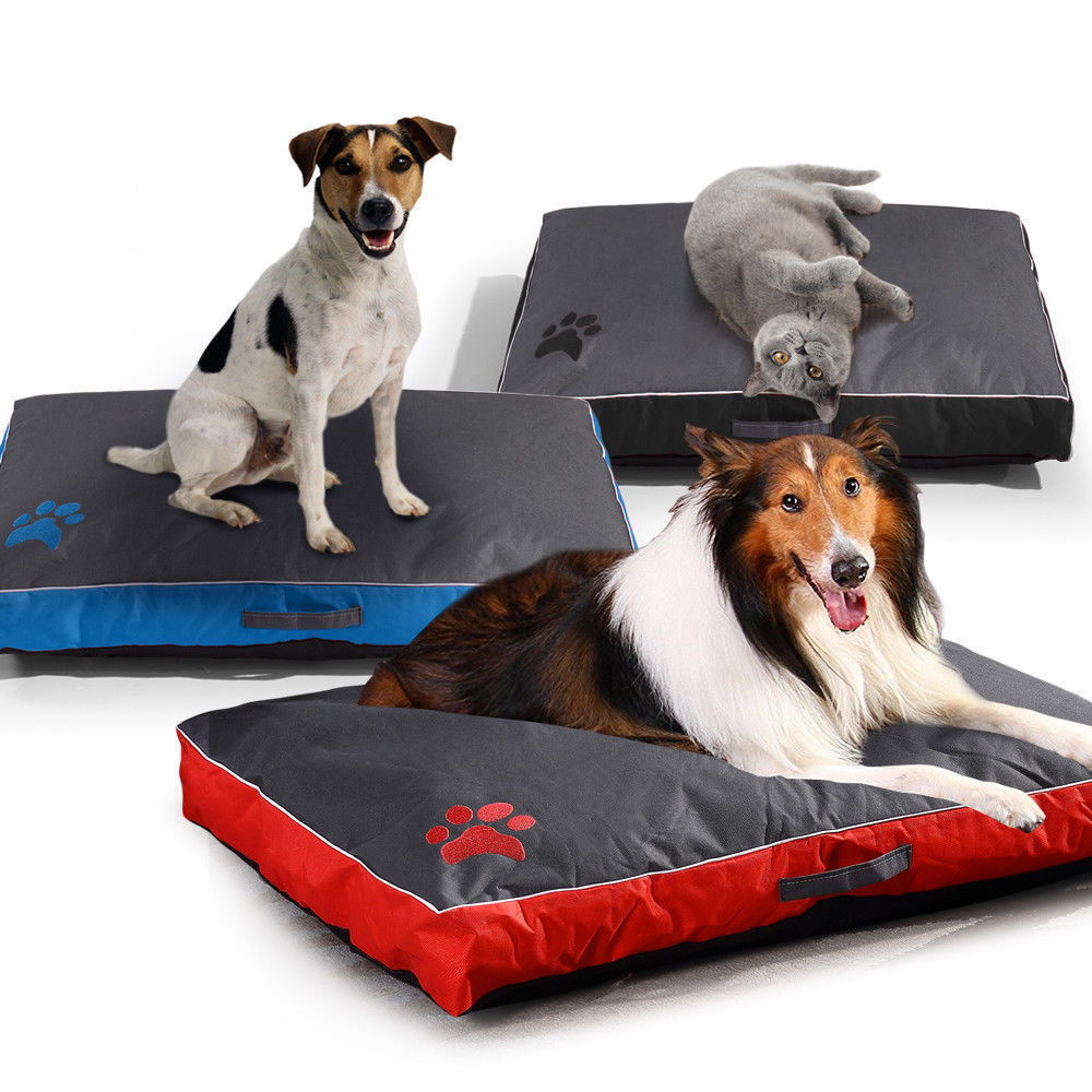 HKM-6282813 Waterproof Oxford Cloth Pet Mat for Doghouses - Removable Zipper Design, Non-Slip Base, Available in Red, Blue, Black