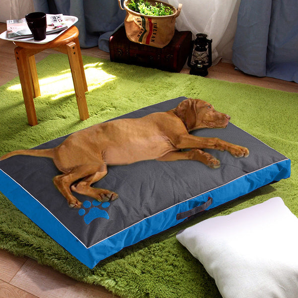 HKM-6282813 Waterproof Oxford Cloth Pet Mat for Doghouses - Removable Zipper Design, Non-Slip Base, Available in Red, Blue, Black
