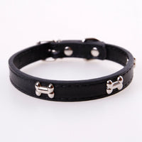 HKM-6282941 Adjustable PU Dog Collar in Blue, Red, Black, and Mixed Colors - Small, Medium, Large Sizes Available