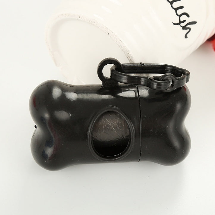 HKM-6283197 Compact Refillable Bone-Shaped Pet Waste Bag Dispenser with Cleaning Bags