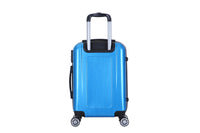 HKM-628371 Compact Hard Case Travel Luggage Set with Small Cosmetic Handbag - ABS Material Suitcase, Model XHP121
