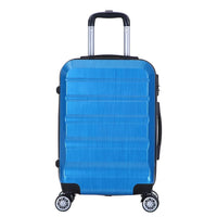 HKM-628371 Compact Hard Case Travel Luggage Set with Small Cosmetic Handbag - ABS Material Suitcase, Model XHP121
