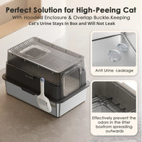HKM-628435 Eco-Friendly 20L Stainless Steel Cat Litter Box – Easy to Clean and Foldable Design