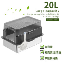 HKM-628435 Eco-Friendly 20L Stainless Steel Cat Litter Box – Easy to Clean and Foldable Design