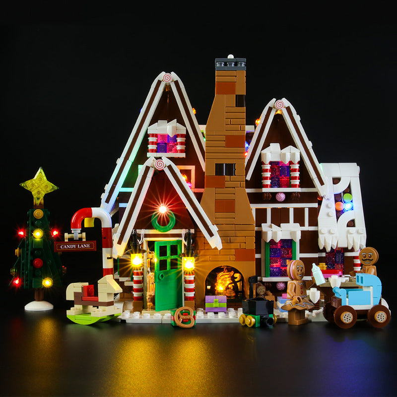 HKM-628435 LED Lighting Kit for Building Block Gingerbread House Compatible with 10267 Model