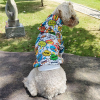HKM-6285117 Casual Graffiti Print Pet Hoodie for Dogs in Multiple Sizes