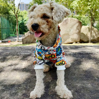 HKM-6285117 Casual Graffiti Print Pet Hoodie for Dogs in Multiple Sizes