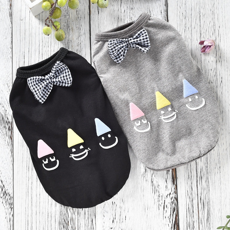 HKM-6286525 Summer Cotton Pet T-Shirt Vest with Hat for Dogs, Modern Style and Multiple Sizes
