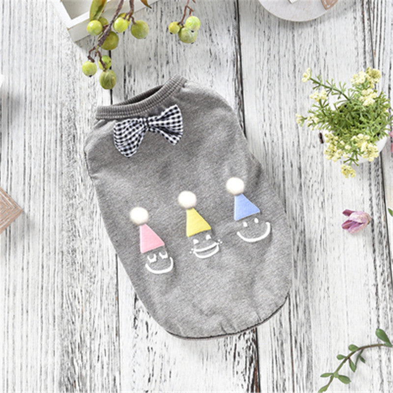 HKM-6286525 Summer Cotton Pet T-Shirt Vest with Hat for Dogs, Modern Style and Multiple Sizes