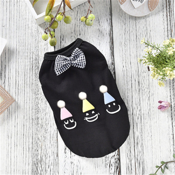 HKM-6286525 Summer Cotton Pet T-Shirt Vest with Hat for Dogs, Modern Style and Multiple Sizes