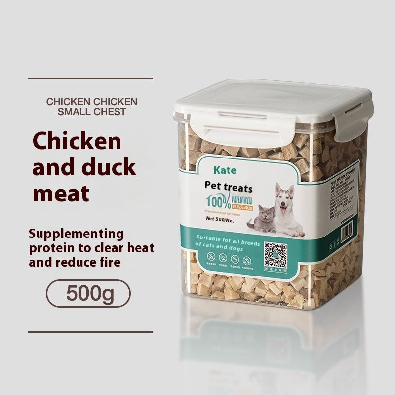 HKM-6286781 Freeze-Dried Chicken Nuggets for Cats - 500g Bag or Can