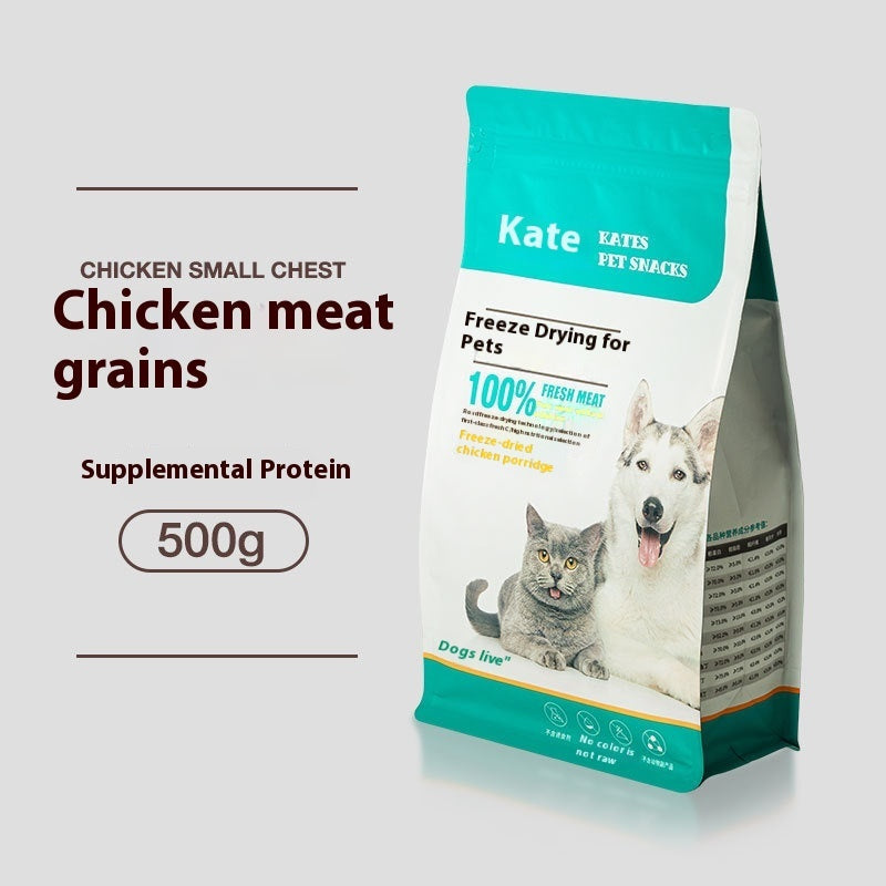 HKM-6286781 Freeze-Dried Chicken Nuggets for Cats - 500g Bag or Can