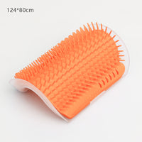HKM-6286909 Cat Scratcher Massage Brush with Base and Double-Sided Adhesive – Multiple Color Options Available