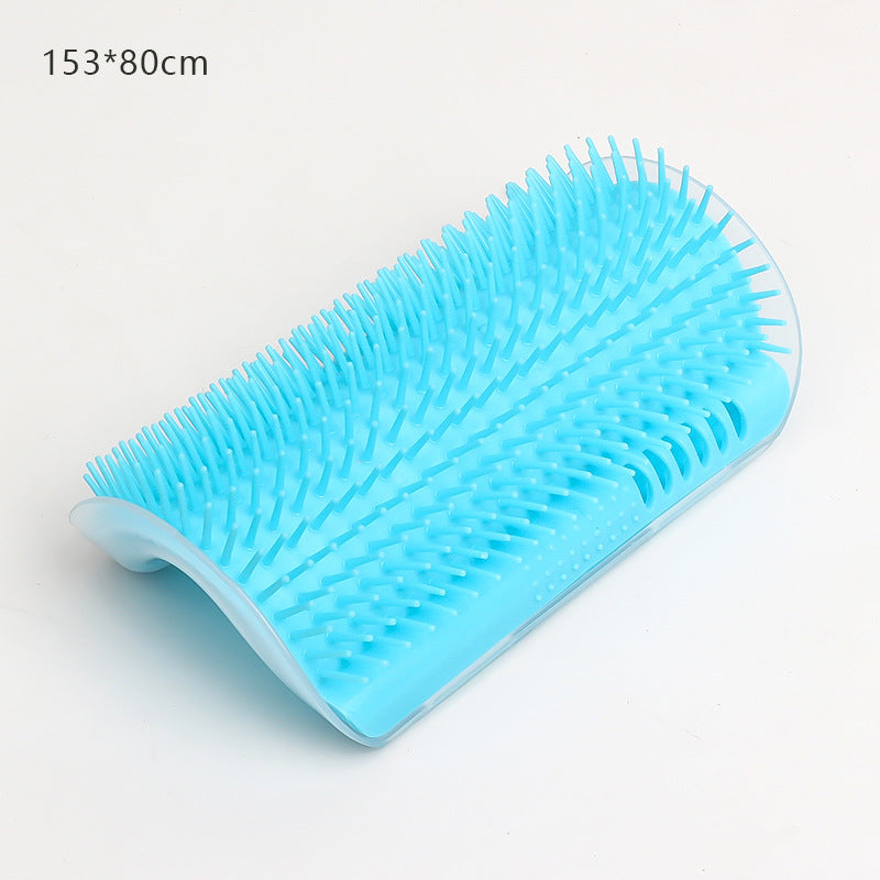 HKM-6286909 Cat Scratcher Massage Brush with Base and Double-Sided Adhesive – Multiple Color Options Available