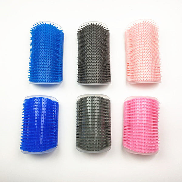 HKM-6286909 Cat Scratcher Massage Brush with Base and Double-Sided Adhesive – Multiple Color Options Available