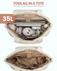 HKM-628691 Fashionable 15.6 in Waterproof Nylon Quilted Puffer Tote Shoulder Bag Set for Women