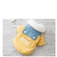 HKM-6287293 Cozy Denim Cotton Padded Jacket with Cashmere Lining for Autumn & Winter