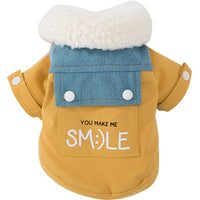 HKM-6287293 Cozy Denim Cotton Padded Jacket with Cashmere Lining for Autumn & Winter