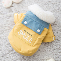 HKM-6287293 Cozy Denim Cotton Padded Jacket with Cashmere Lining for Autumn & Winter