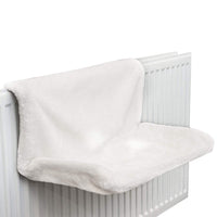 HKM-6288317 Cozy Cat Radiator Bed with Soft Faux Fur Cover - Collapsible Metal Frame for Small Pets