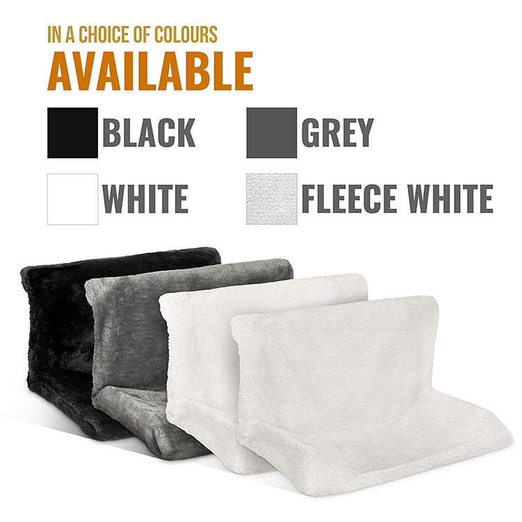 HKM-6288317 Cozy Cat Radiator Bed with Soft Faux Fur Cover - Collapsible Metal Frame for Small Pets