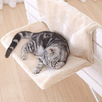 HKM-6288317 Cozy Cat Radiator Bed with Soft Faux Fur Cover - Collapsible Metal Frame for Small Pets