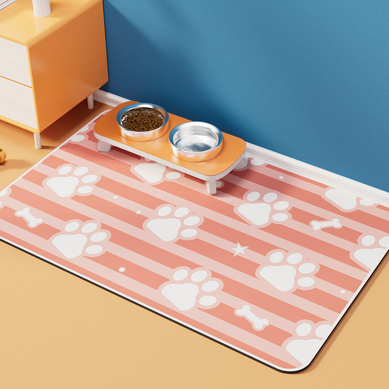 HKM-6288573 Pet Diatom Ooze Spill-proof Waterproof Quick-drying Feeding Mats for Dogs and Cats