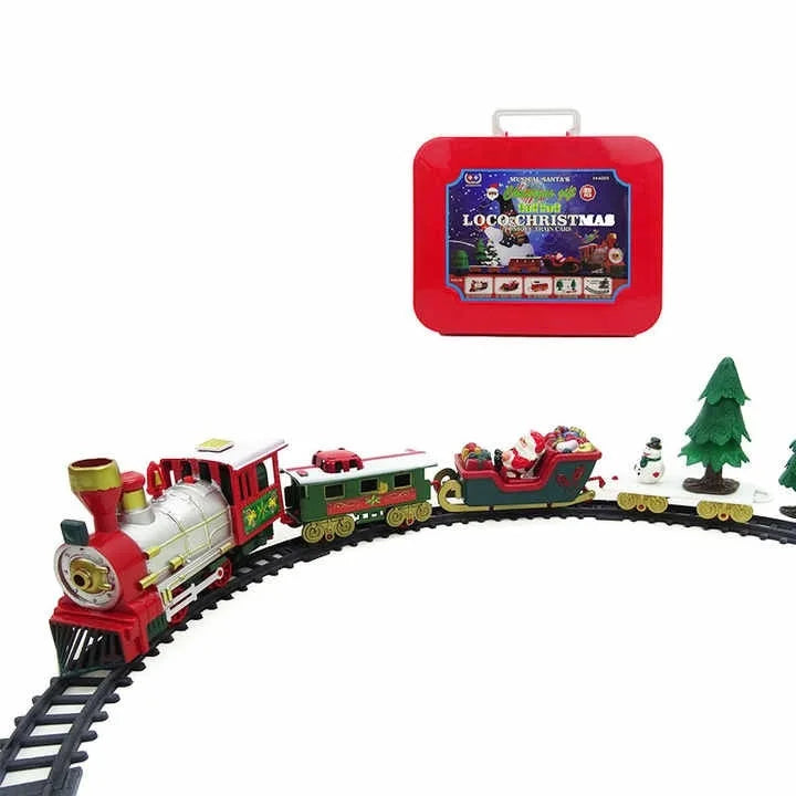 HKM-628947 Electric Slot Railway Toy Train Set with Sound and Light for Kids