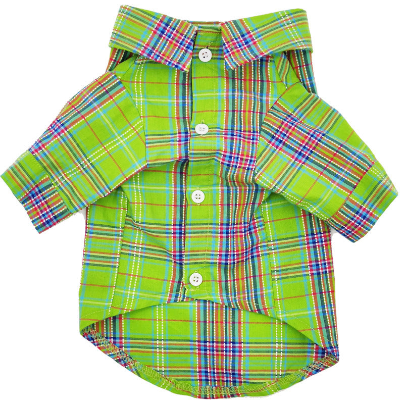 HKM-6290877 Fruit Green Casual Shirt for Small and Medium-sized Dogs and Cats
