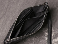 HKM-629203 Genuine Leather Mobile Phone and Card Bag - Soft Retro Pouch in Black or Coffee