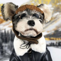HKM-6292285 Stylish Leather Pet Jacket for Autumn & Winter - Black & Brown Options, Sizes XS-L
