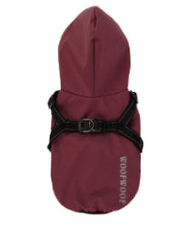 HKM-6293053 Puppy Dog Waterproof Raincoat - All-Inclusive Poncho for Pets in Carmine, Grass Yellow, and Gray Green
