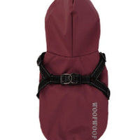 HKM-6293053 Puppy Dog Waterproof Raincoat - All-Inclusive Poncho for Pets in Carmine, Grass Yellow, and Gray Green